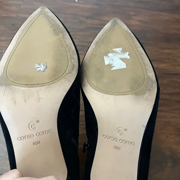 Corsets Como Italian made Black Suede Sexy Booties- Size 8.5 - Picture 9 of 9